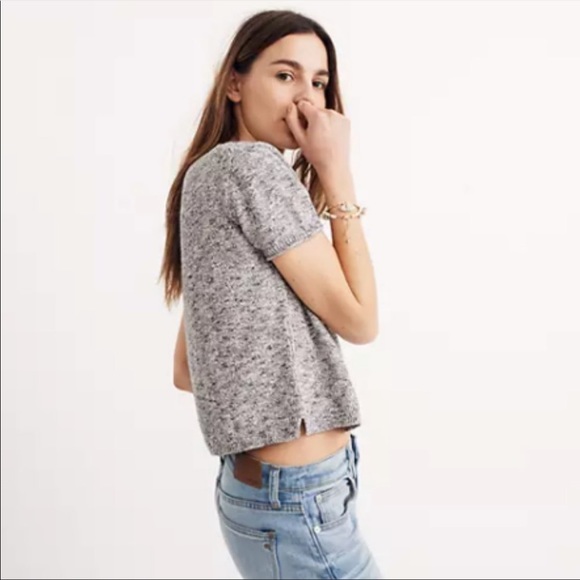 Madewell Pocket Tee Sweater in Grey - Picture 2 of 7